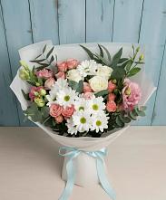 Букет цветов из:  Розы, Лизиантусы и Хризантемы #REPLACE_PRED# Партизанске