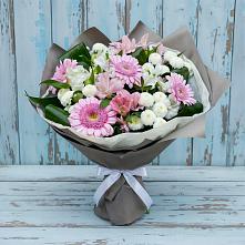 Букет цветов из:  Герберы, Альстромерии и Хризантемы в Партизанске