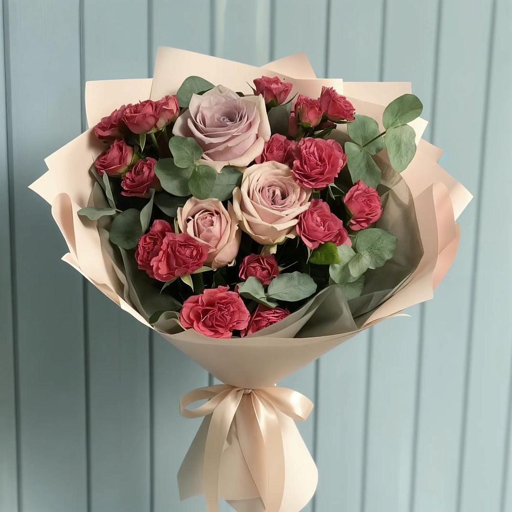 Букет цветов из: Гвоздики и Розы в Партизанске