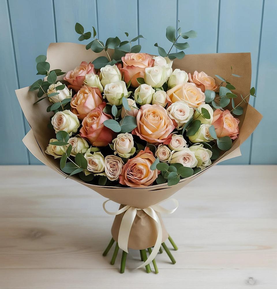 Букет цветов из: Альстромерии и Розы в Партизанске