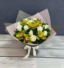 Букет цветов из:  Орхидеи и Розы в Партизанске