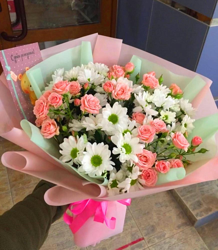 Букет цветов из: Розы и Хризантемы в Партизанске