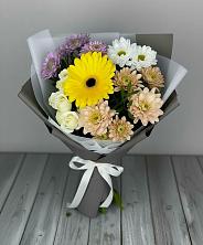 Букет цветов из:  Розы, Герберы и Хризантемы в Партизанске
