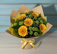 Букет цветов из:  Герберы и Хризантемы в Партизанске