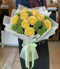 Букет цветов из:  Хризантемы и Розы в Партизанске