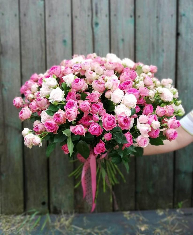 Букет Розовые кустовые розы Натали и Лав Лидия в Партизанске
