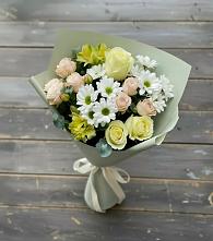 Букет цветов из:  Альстромерии, Розы и Хризантемы в Партизанске