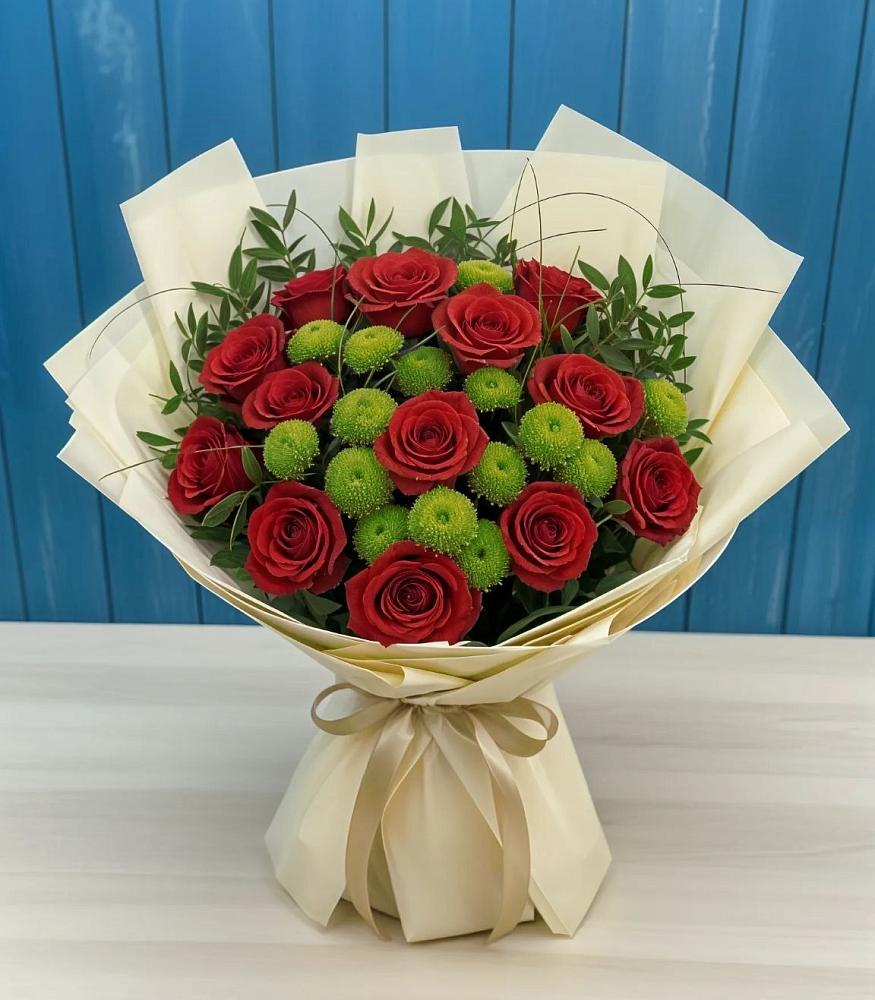 Букет цветов из: Розы и Хризантемы в Партизанске