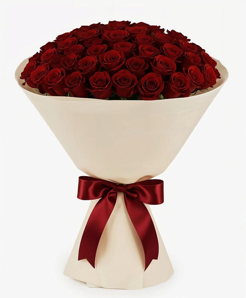 Букет 101 Бордовая роза Блэк Бакарра в Партизанске